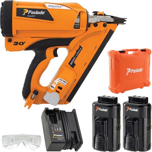 Paslode IM350+ Lithium (2 Batteries) Gas 1st Fix Framing Nail Gun Kit