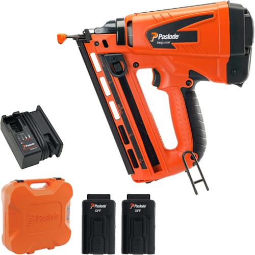 Paslode IM65A 16g Lithium Angle Finish Nailer (2x Batteries)