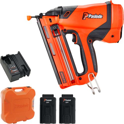 Paslode IM65A Angled Finish Nailer (2 Batteries)