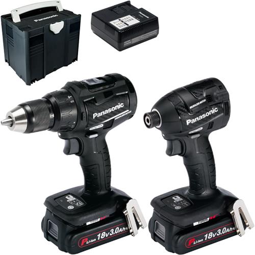 Panasonic EYC225 18V Brushless Combi Drill & Impact Driver (2x 3Ah)