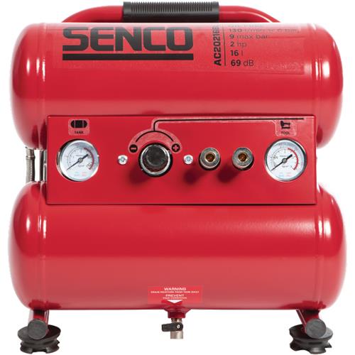 Senco AC20216BL 16l 9bar 130l/m Air Compressor (2 Outlets)