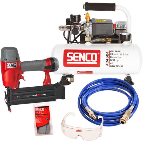 Senco FinishPro18Mg Finish Nailer & Air Compressor Kit