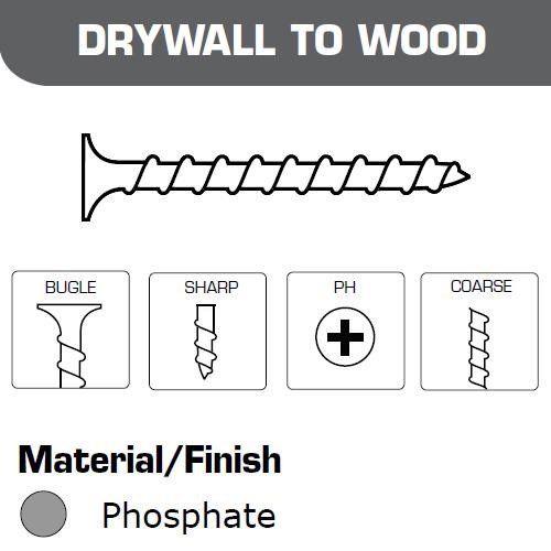 Senco Technofast 3.9x 35mm Drywall-Wood Collated Screws (1000pk)