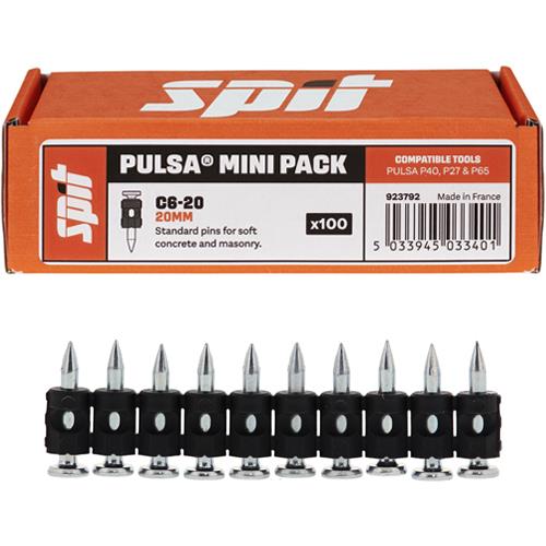 Spit 20mm Collated Standard Concrete & Stone Pins (100pk)