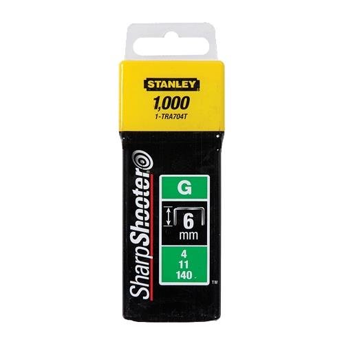 Stanley 6mm G-type Staples (1000pk)