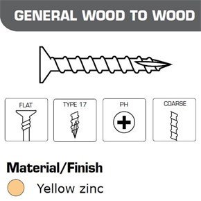 Senco Collated Screws General Wood-Wood 4.2x35mm
