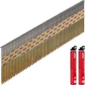 Senco 3.1x90mm Smooth Framing Nails (2000pk + 2 Gas Cells)