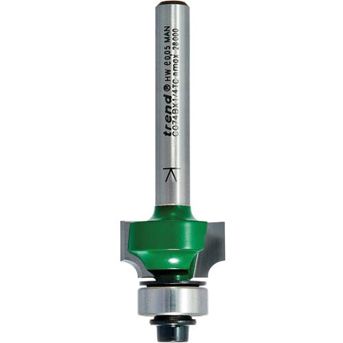 Trend 3/8x1/8" Rounding Over Router Bit (1/4" Shank)