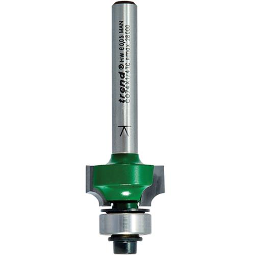 Trend 3/8x1/8" Rounding Over Router Bit (1/4" Shank)