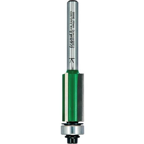 Trend 1x1/2" Bearing-guided Trimmer Router Bit (1/4" Shank)