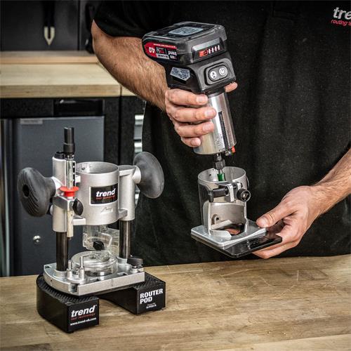 Trend T18S 18V 1/4" Router (2x 4Ah)