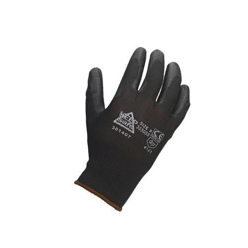Black PU Coated Gloves (12pk)