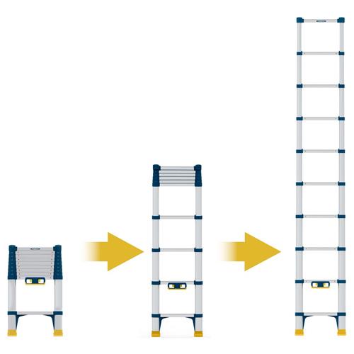 Werner 2.9m Soft-close Telescopic Ladder